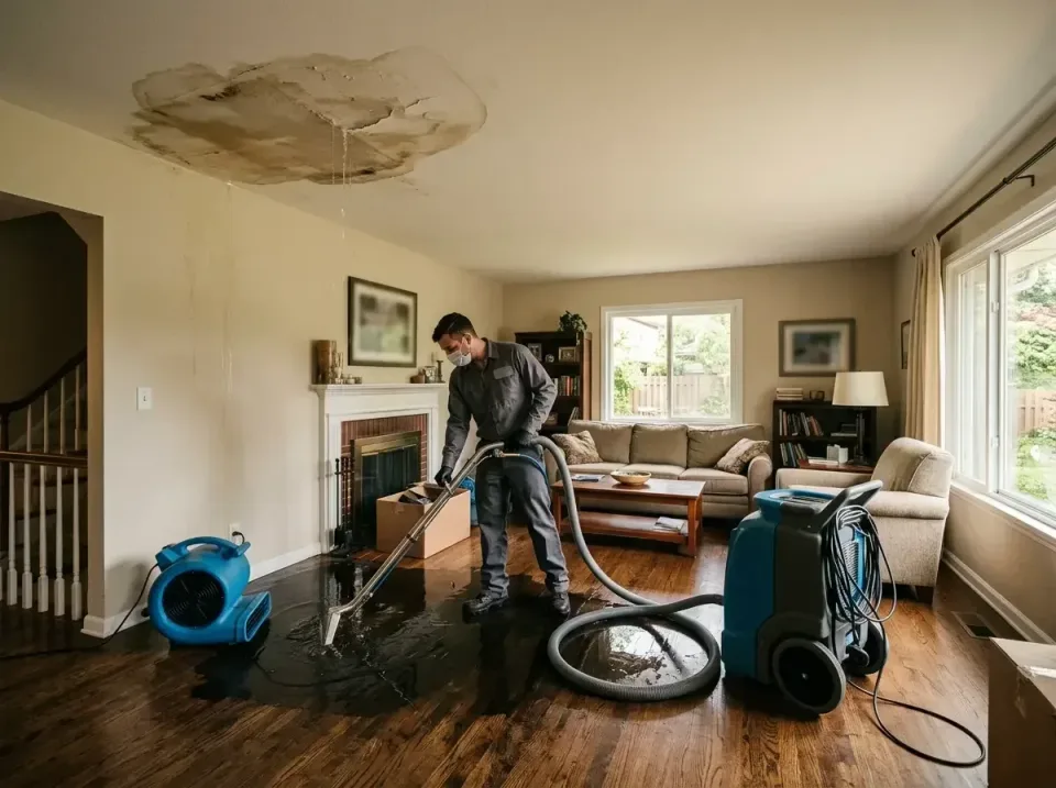 attic-pipe-burst-ceiling-drip-008 — frequently asked questions, Water Damage Restoration & Carpet Care in Columbus, WI
